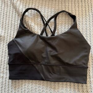 Lululemon Energy Sports Bra Black Size 6, Faux Leather